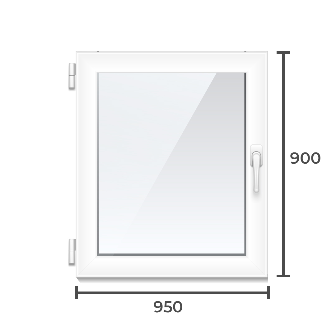 Окно ПВХ Brusbox 60 900×950 2 камерный профиль