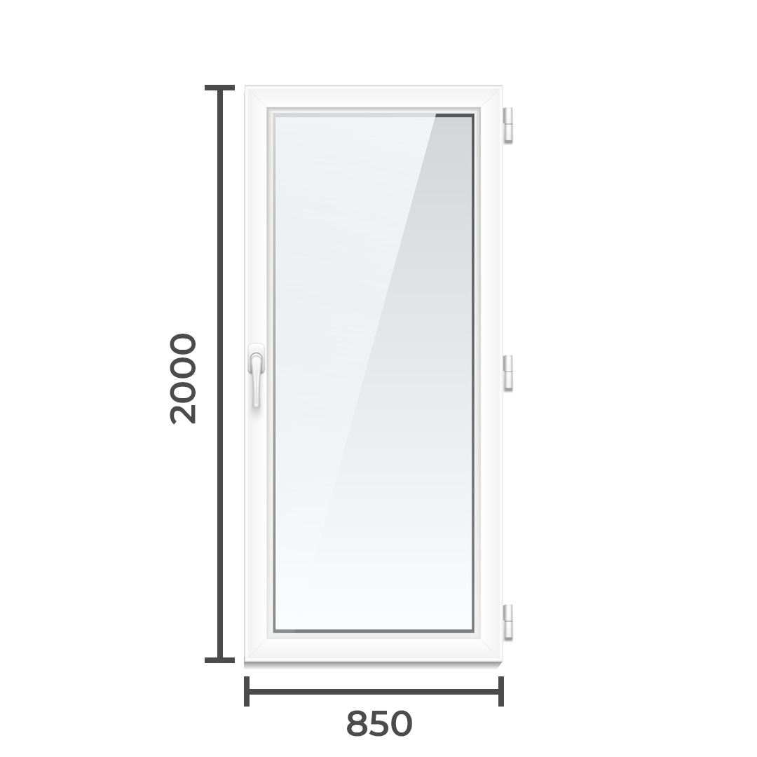 Дверь ПВХ Brusbox 70 2000×850 2 камерный профиль